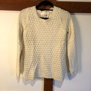 Anthropologie Pearly white sweater